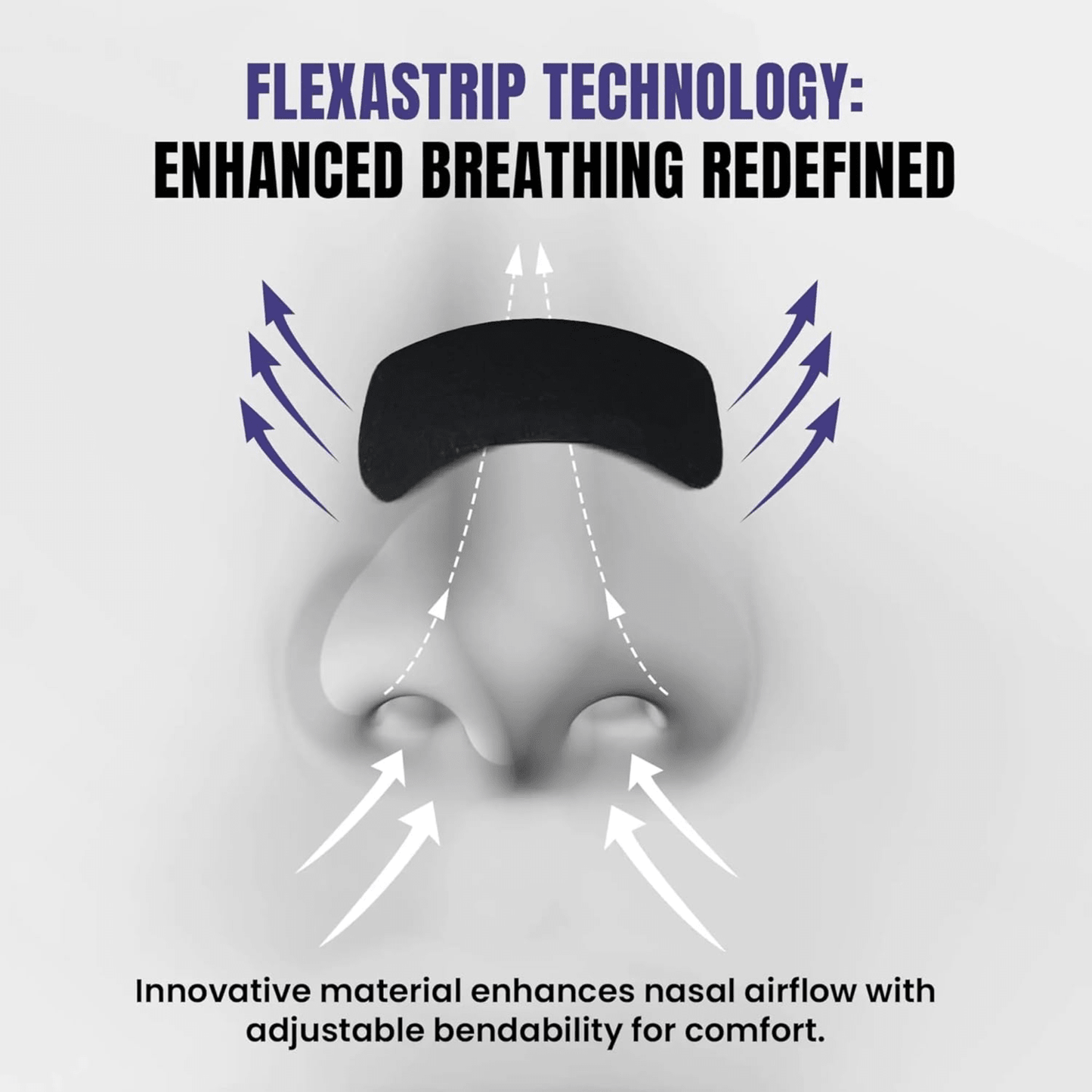 Single RhinoGear nasal strip close-up showing flexible spring-band design