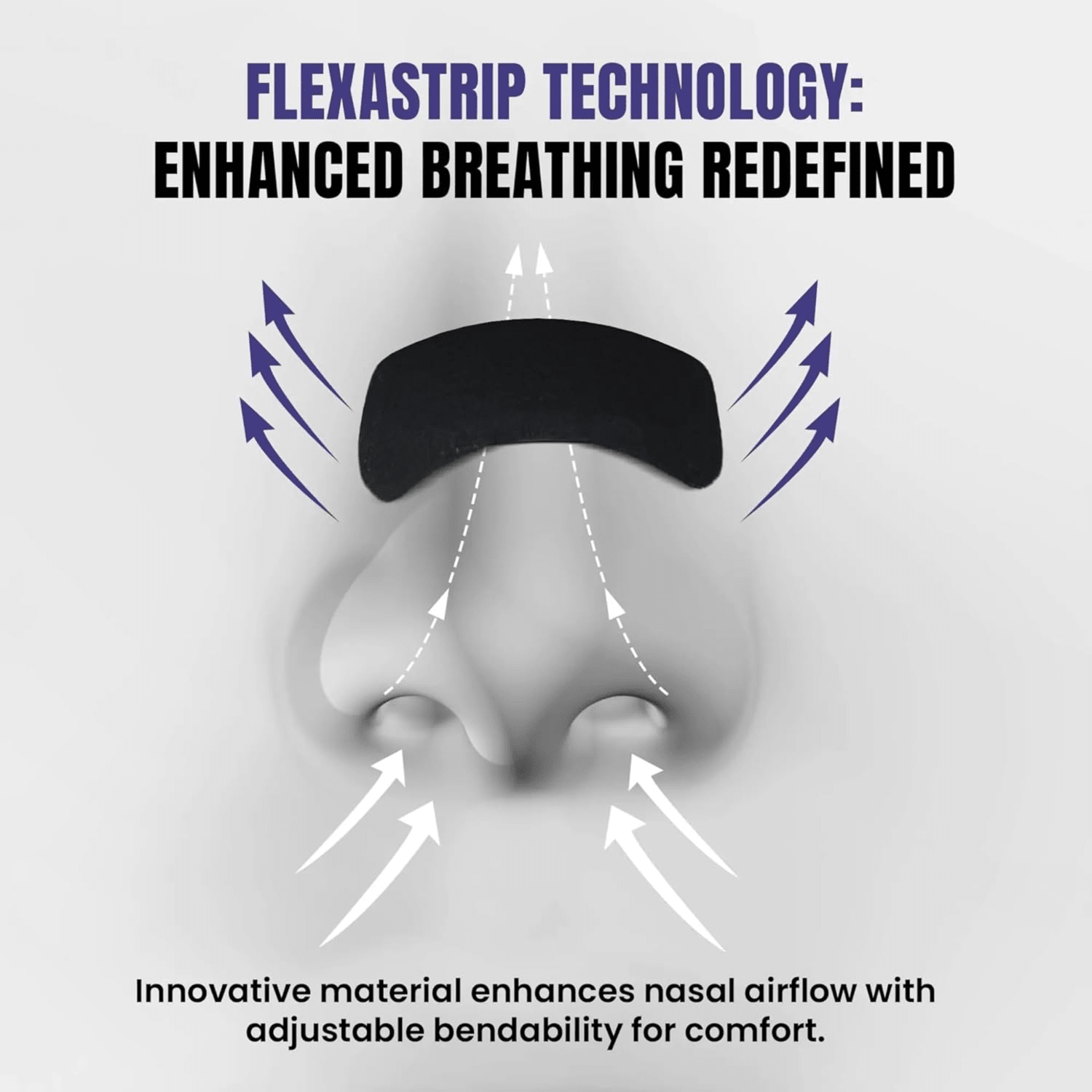 Single RhinoGear nasal strip close-up showing flexible spring-band design