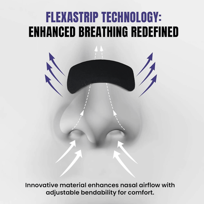 Single RhinoGear nasal strip close-up showing flexible spring-band design