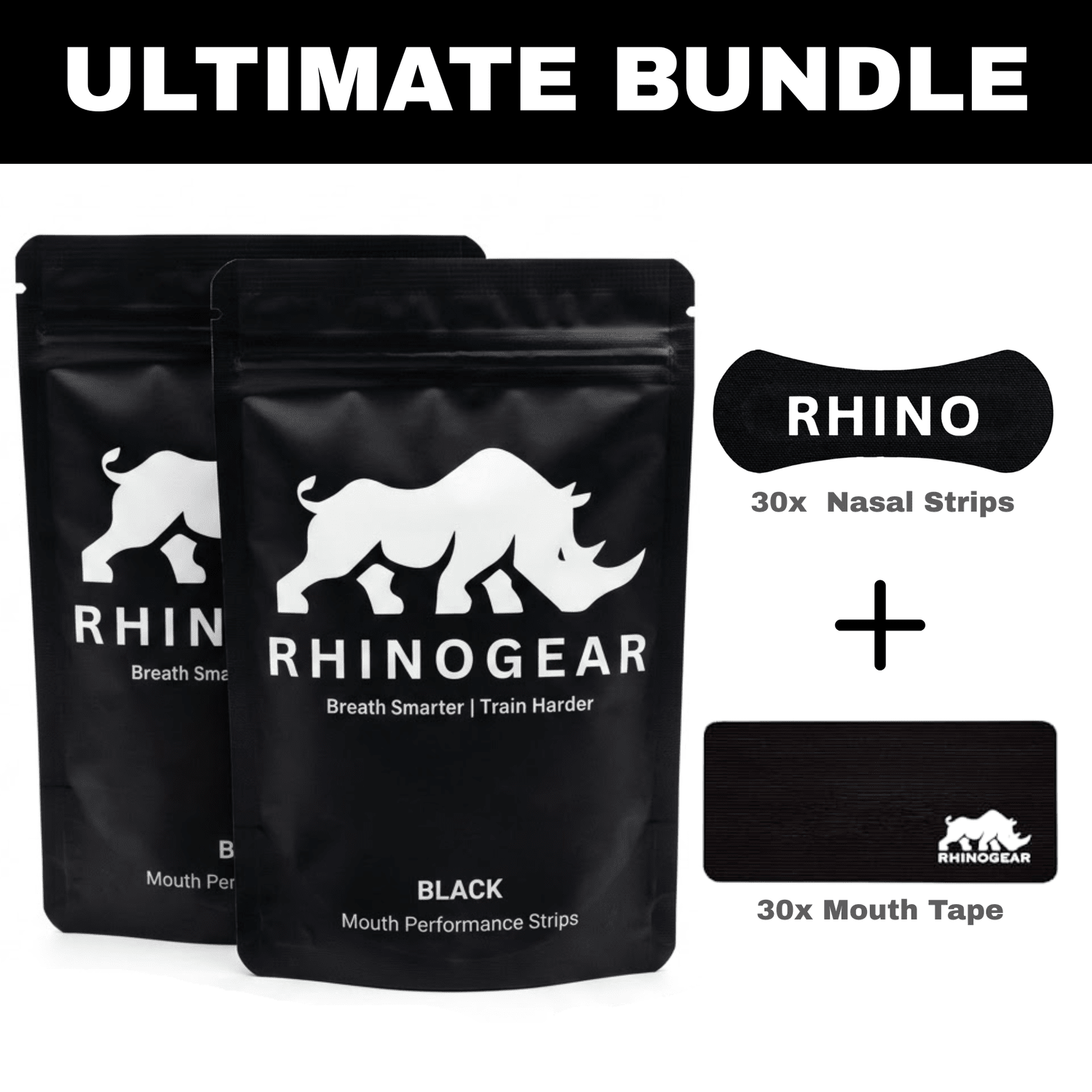 Rhinogear Ultimate Bundle - 30x Nasal Strips + 30x Mouth Tape - RHINOGEAR