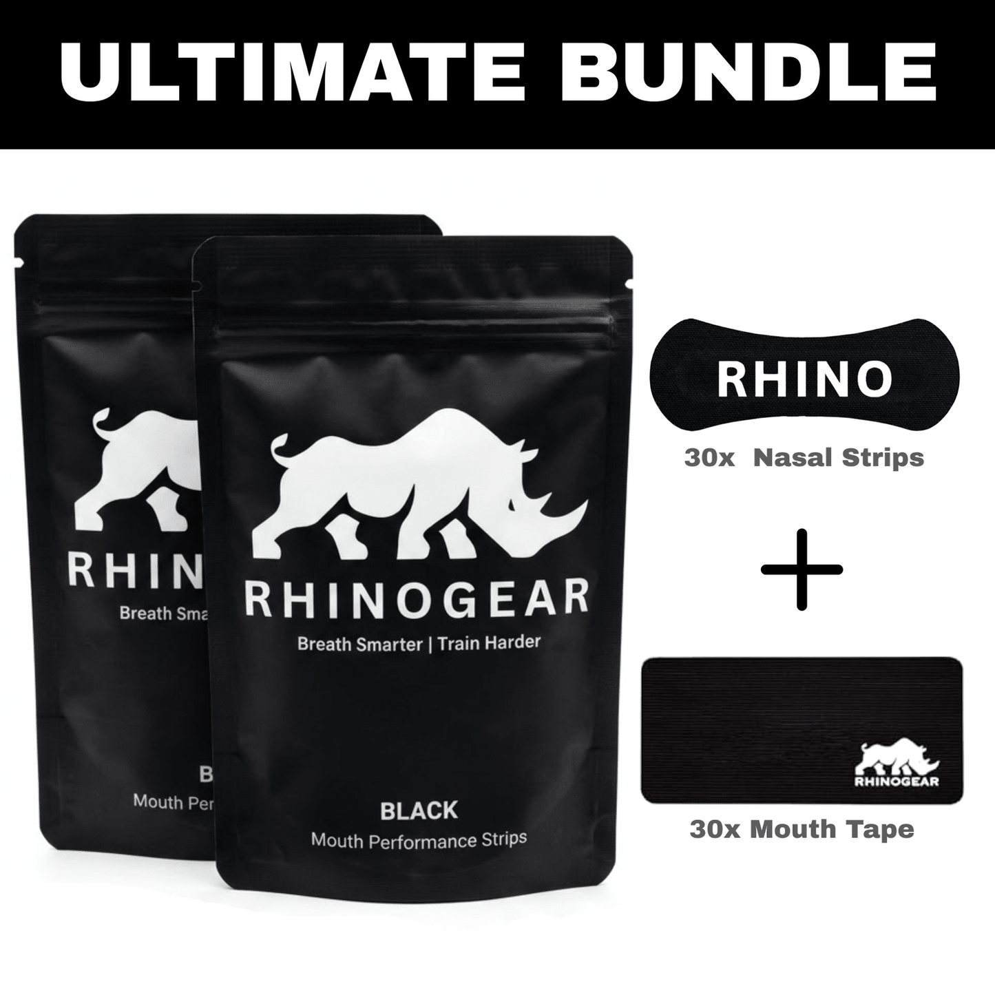 Rhinogear Ultimate Bundle - 30x Nasal Strips + 30x Mouth Tape - RHINOGEAR